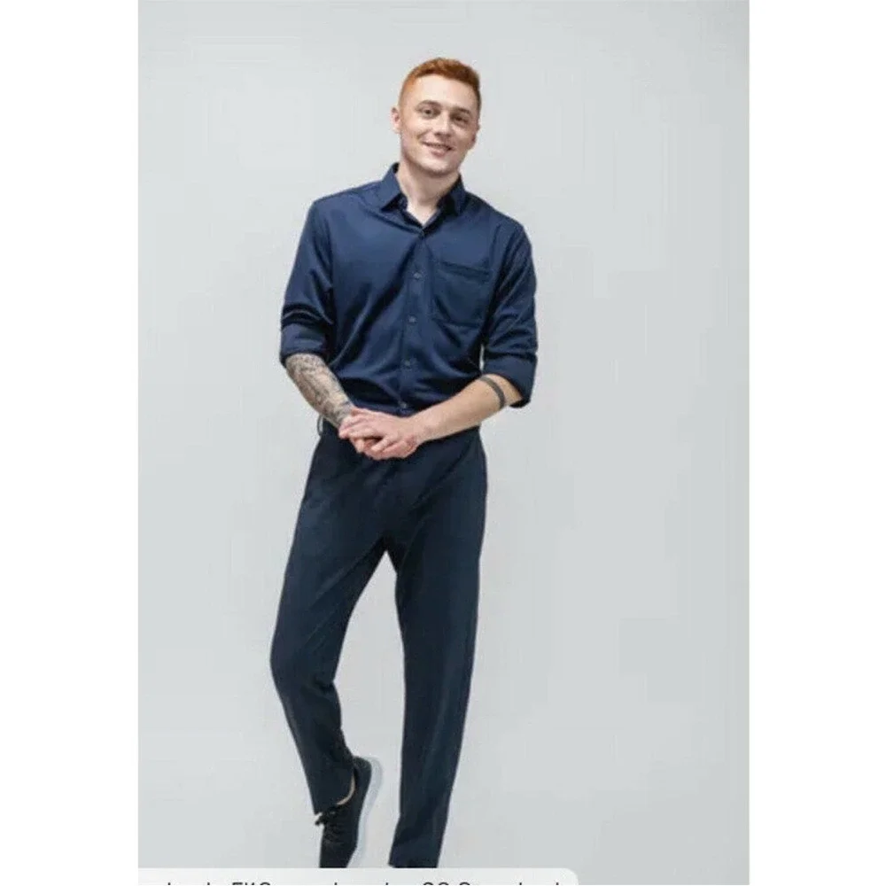 Ministry of Supply Velocity Dress Pant Slim Azurite Heather Gray Mens‎ Size 30